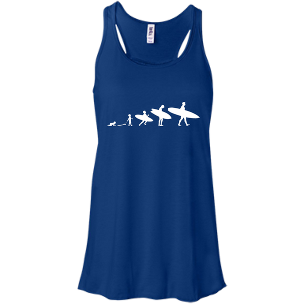 Surfer Evolution - Bella+Canvas Flowy Racerback Tank