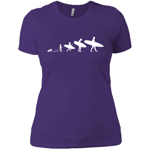 Surfer Evolution - Next Level Ladies' Boyfriend Tee