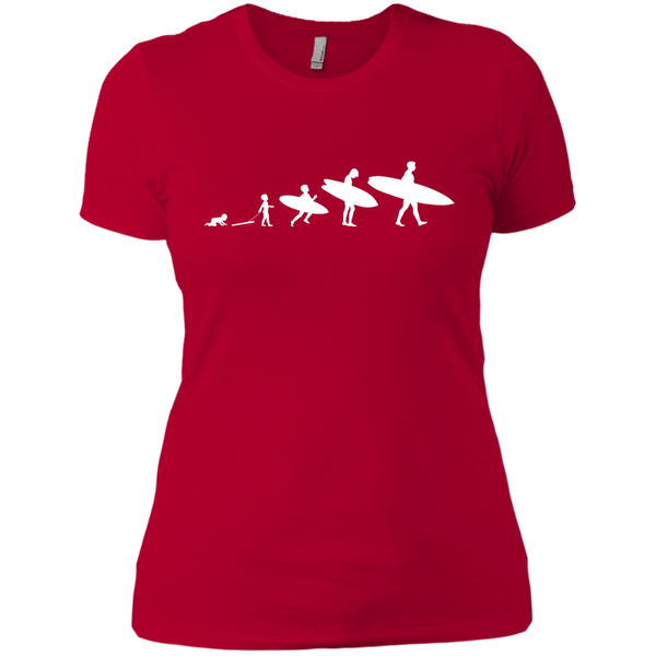 Surfer Evolution - Next Level Ladies' Boyfriend Tee